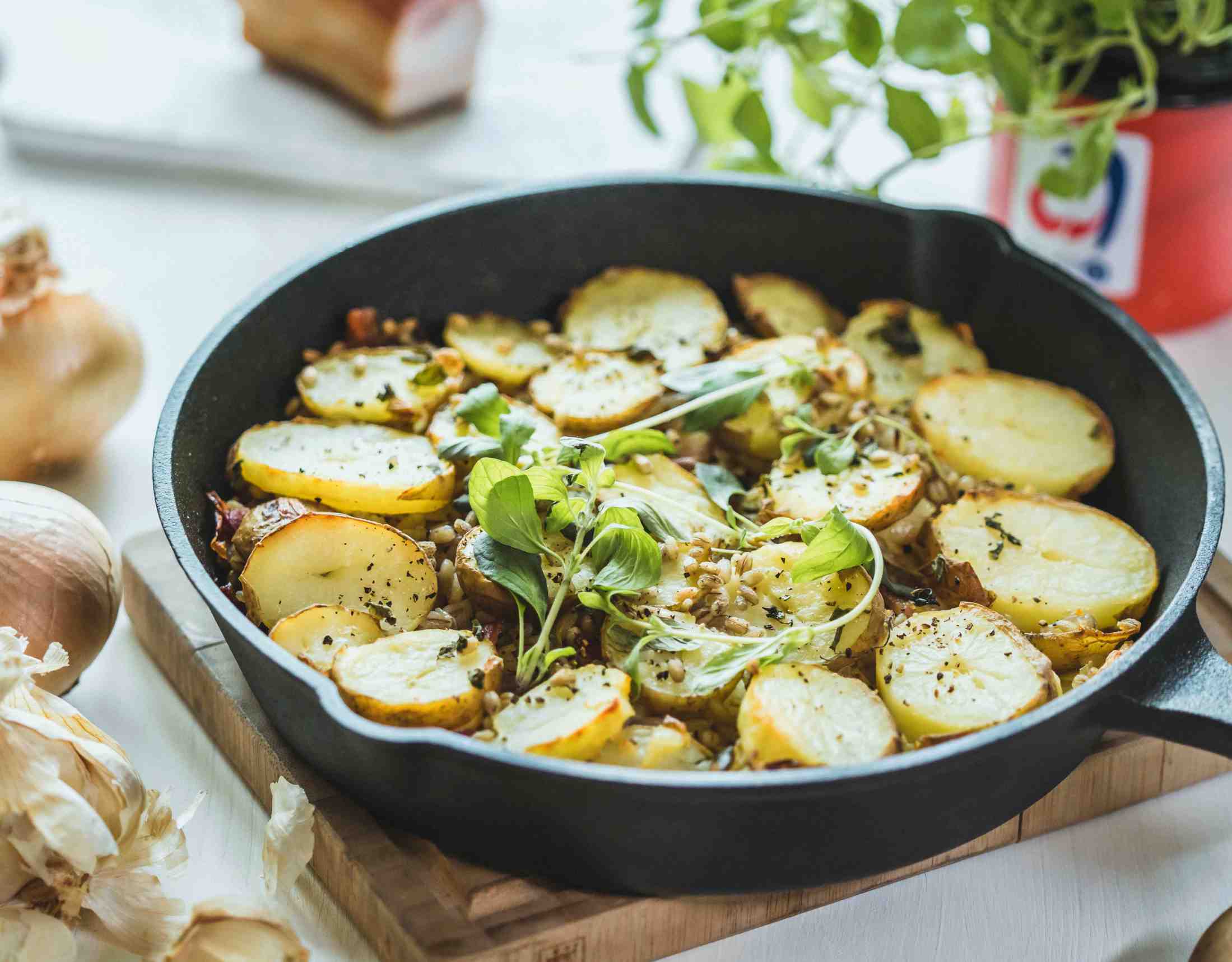 Hunc – zapečené brambory s kroupami