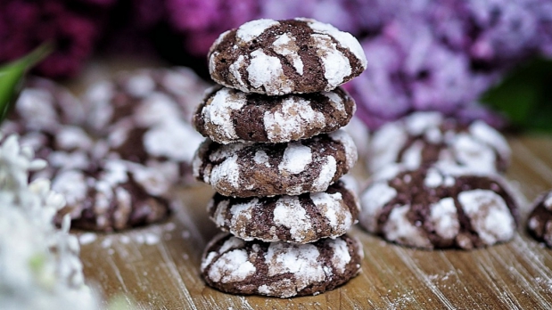 Kakaové Crinkles cookies