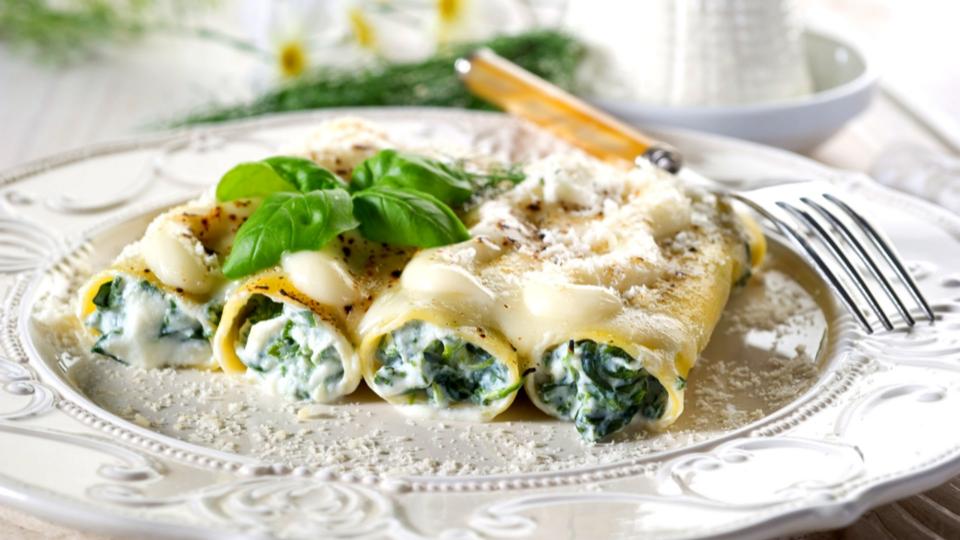 Cannelloni con ricotta e spinaci (Cannelloni se špenátem)